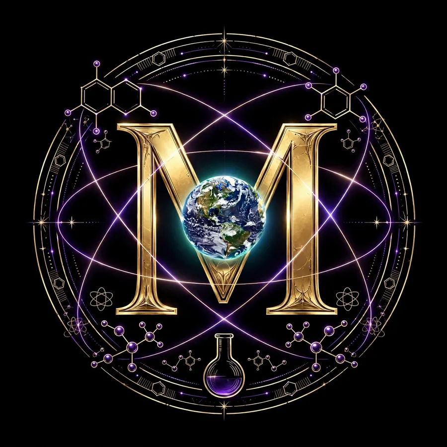 Emblema dorado de la categoría Química