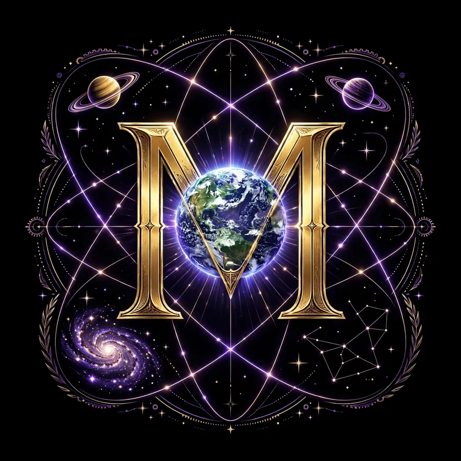Emblema dorado de la categoría Astronomía y espacio