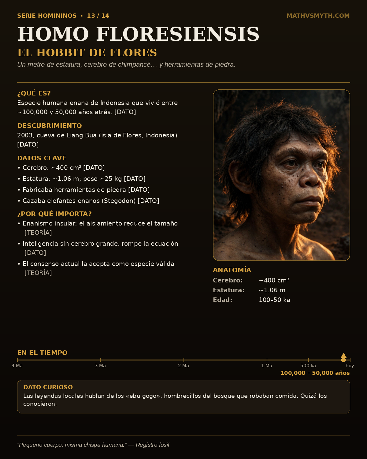 HOMO FLORESIENSIS — El hobbit de Flores